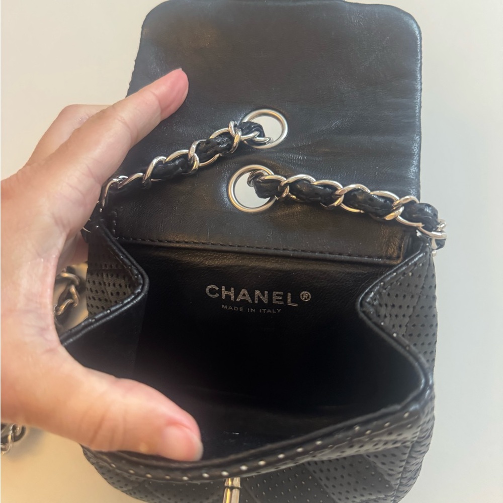 Authentic Chanel Black Quilted Mini Bag - Picture 5 of 7